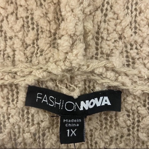 Fashion Nova After Dark Taupe Hooded Sweatshirt Plus Size 1X Women’s - Picture 10 of 15